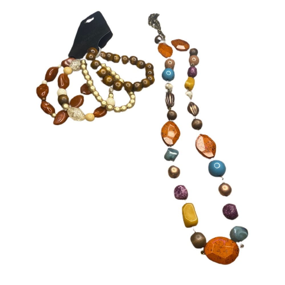 Necklace & 4 bracelet bundle
